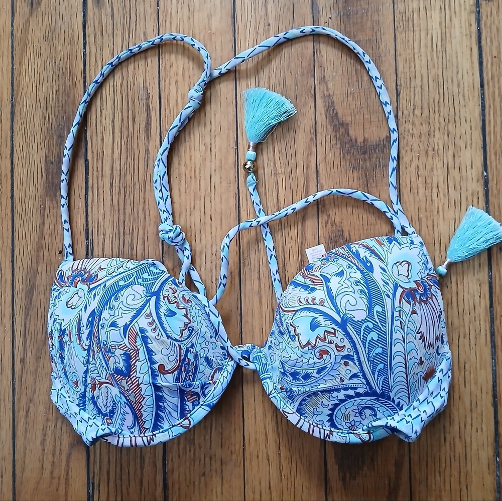 Victoria's Secret The Fabulous - Womens Tassle Padded Bikini Top. Size 34B